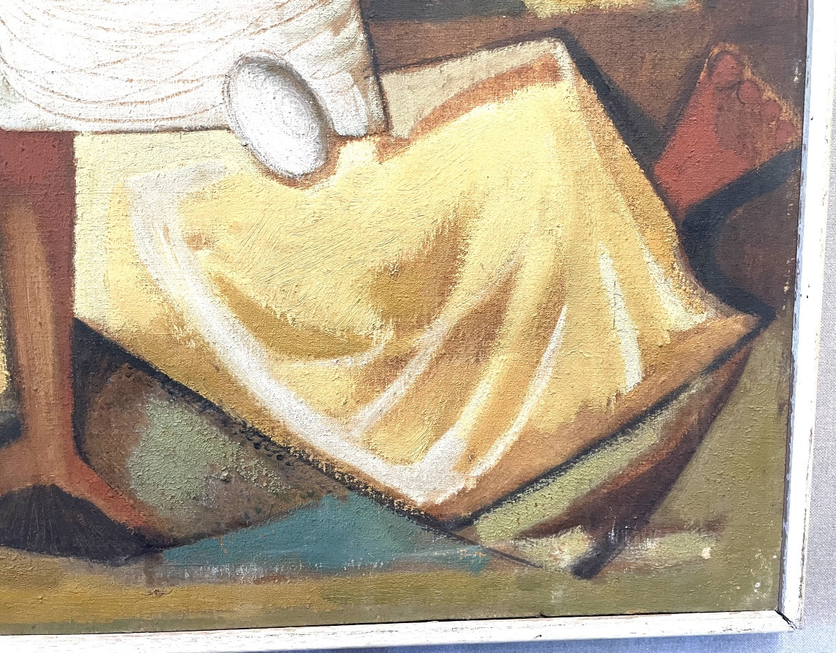 Olio su tela di Lola Fernandez , anni 50 -photo-1