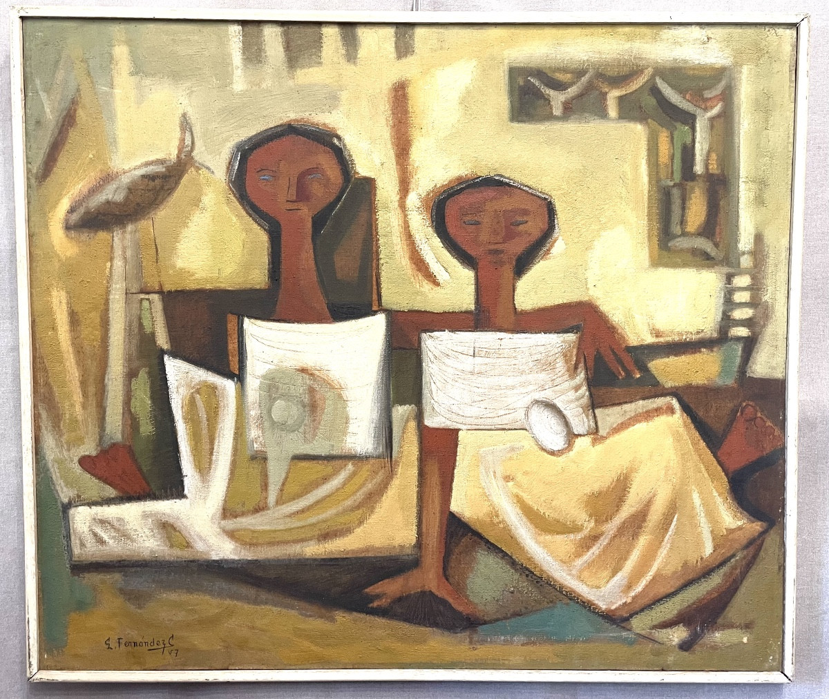 Olio su tela di Lola Fernandez , anni 50 