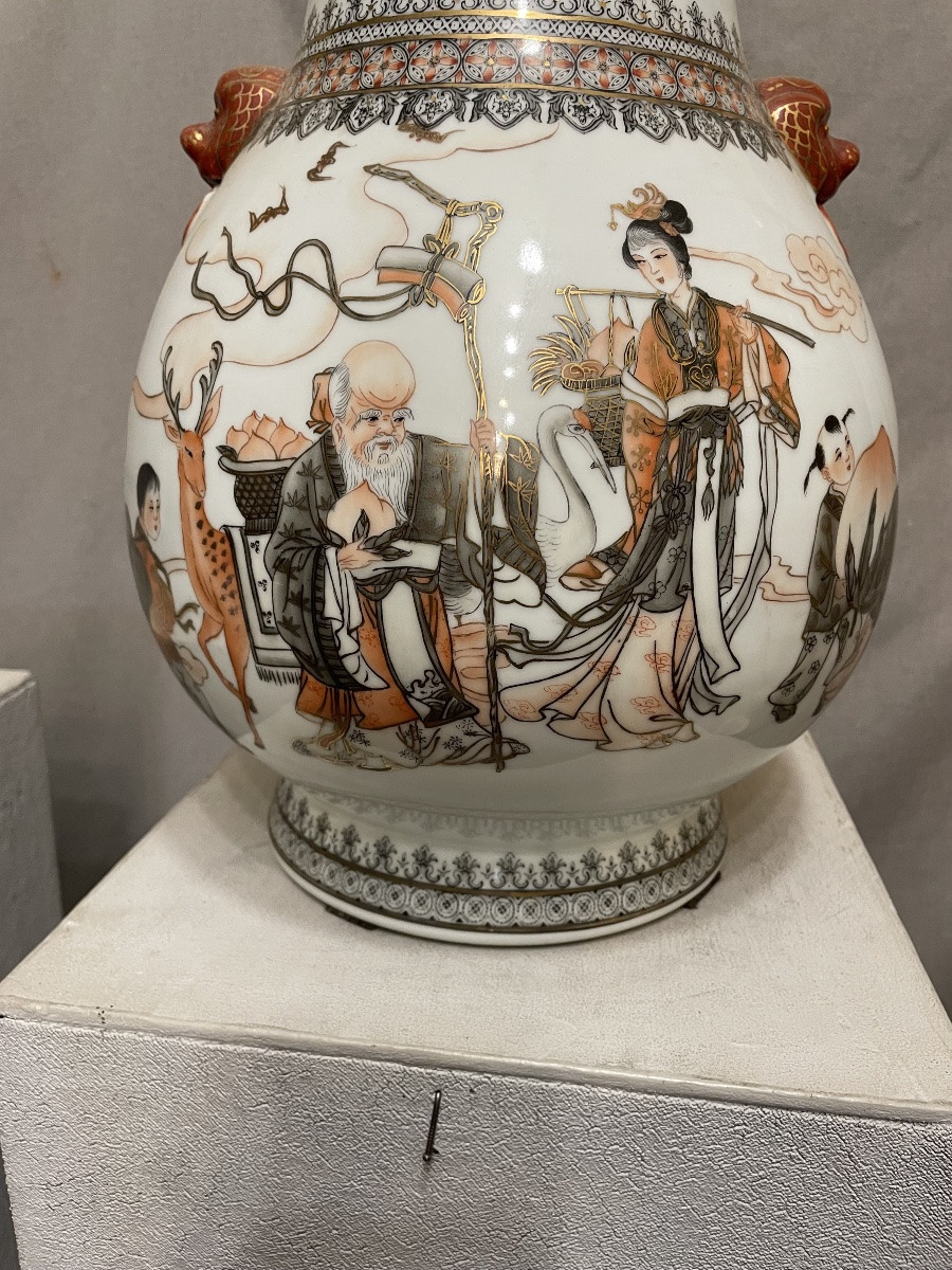 Grande vaso Cinese in porcellana XXsecolo-photo-3