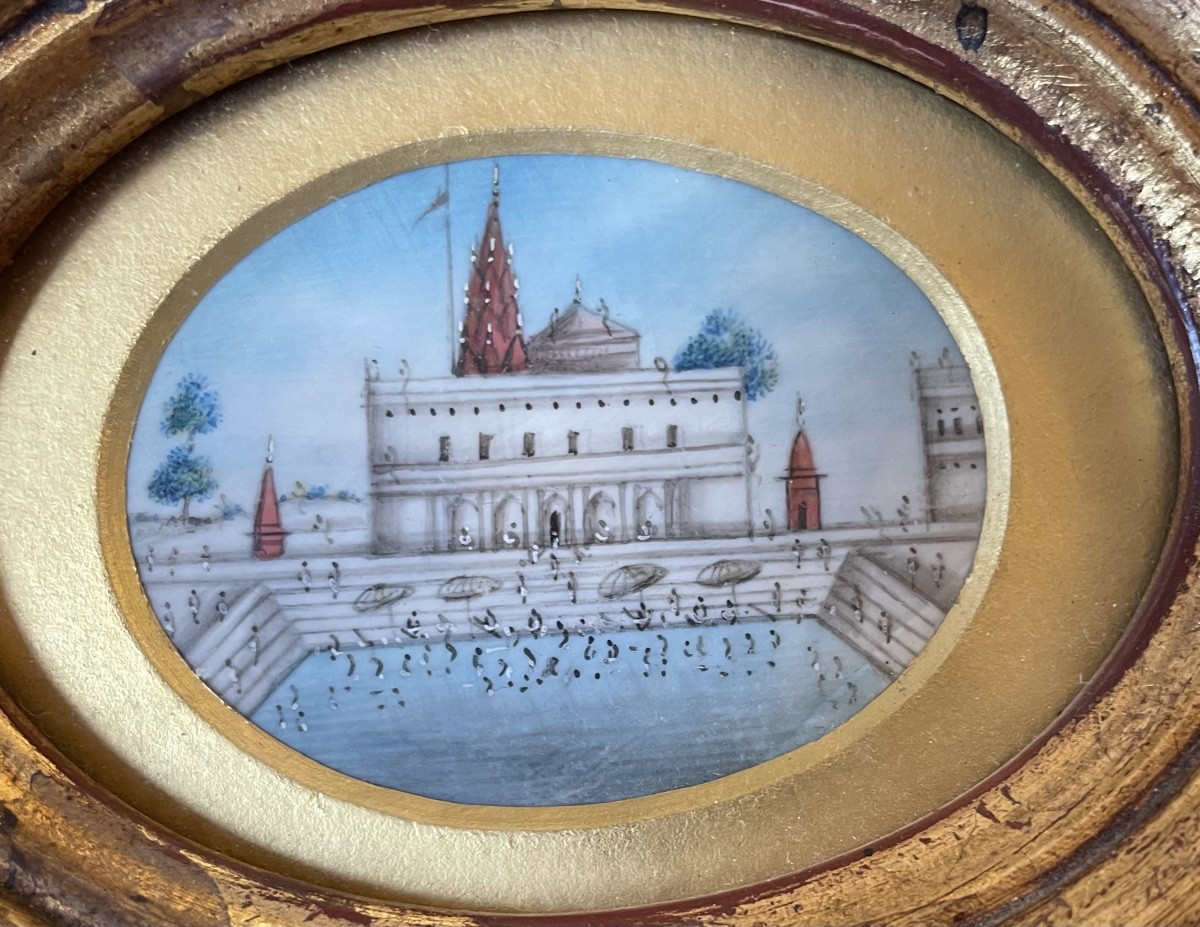 Sette miniature Indiane XIX / XX secolo-photo-2