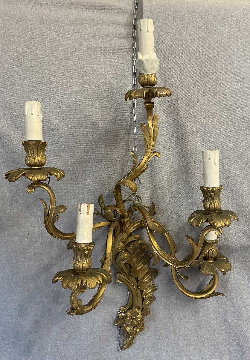 Coppia di appliqués in bronzo dorato XIXsecolo-photo-2