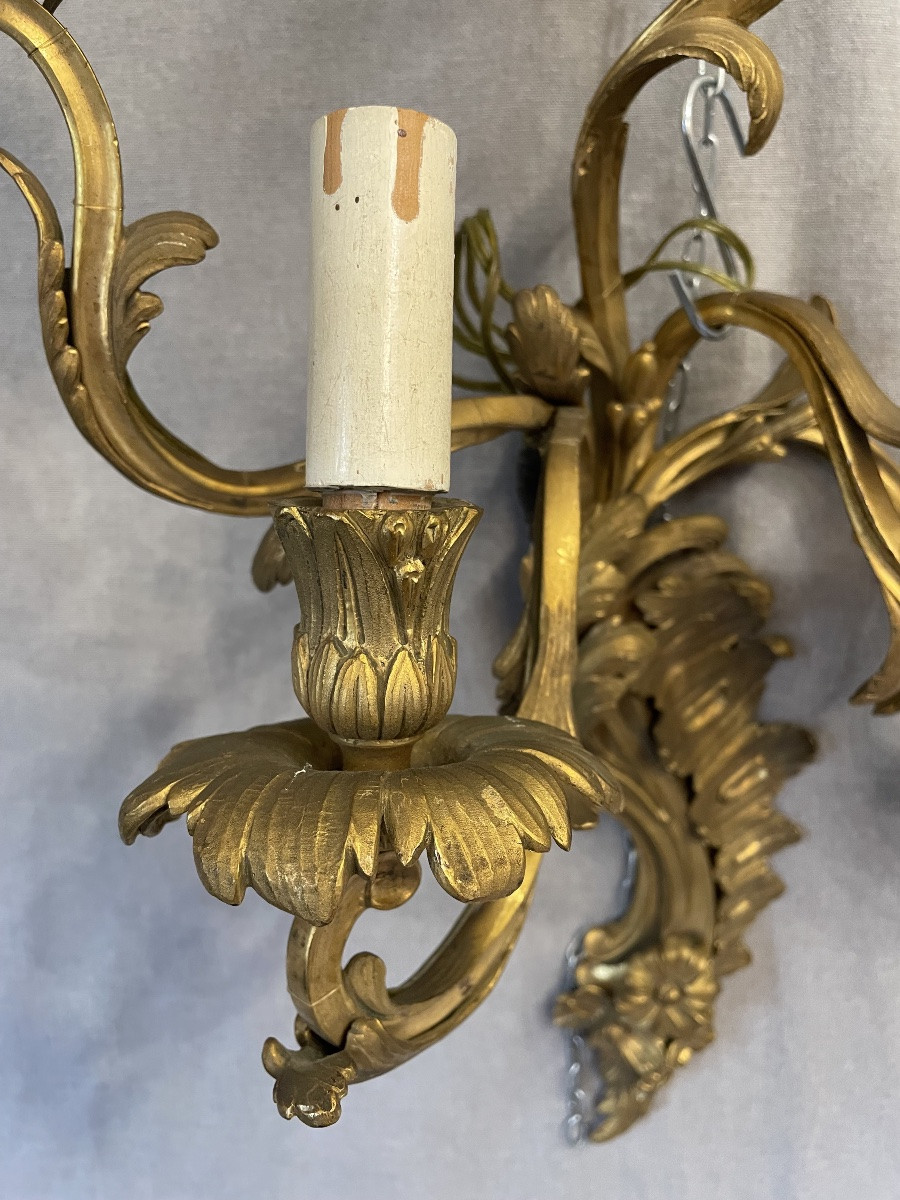Coppia di appliqués in bronzo dorato XIXsecolo-photo-3