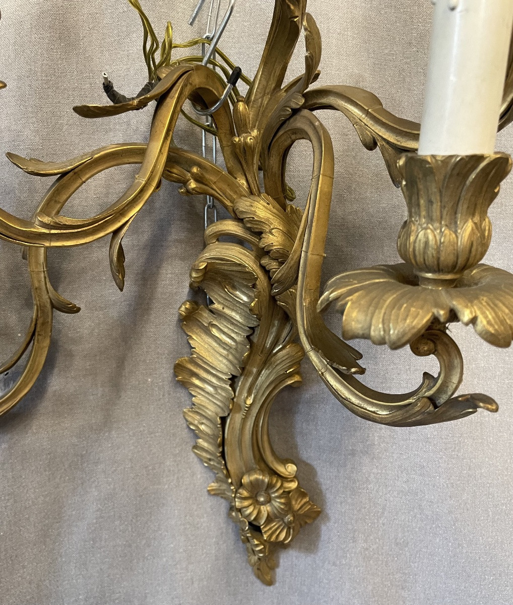 Coppia di appliqués in bronzo dorato XIXsecolo-photo-1
