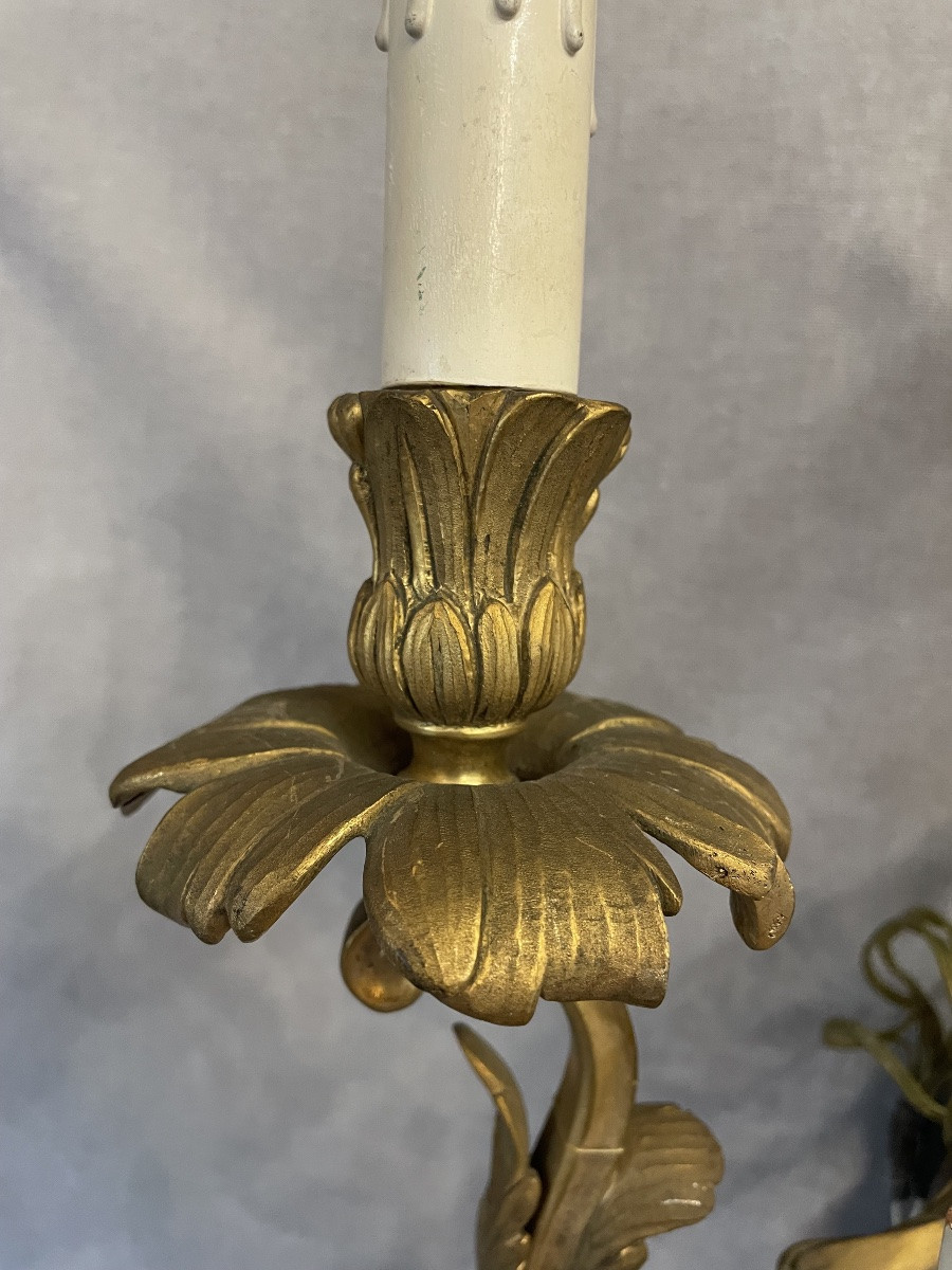 Coppia di appliqués in bronzo dorato XIXsecolo-photo-4