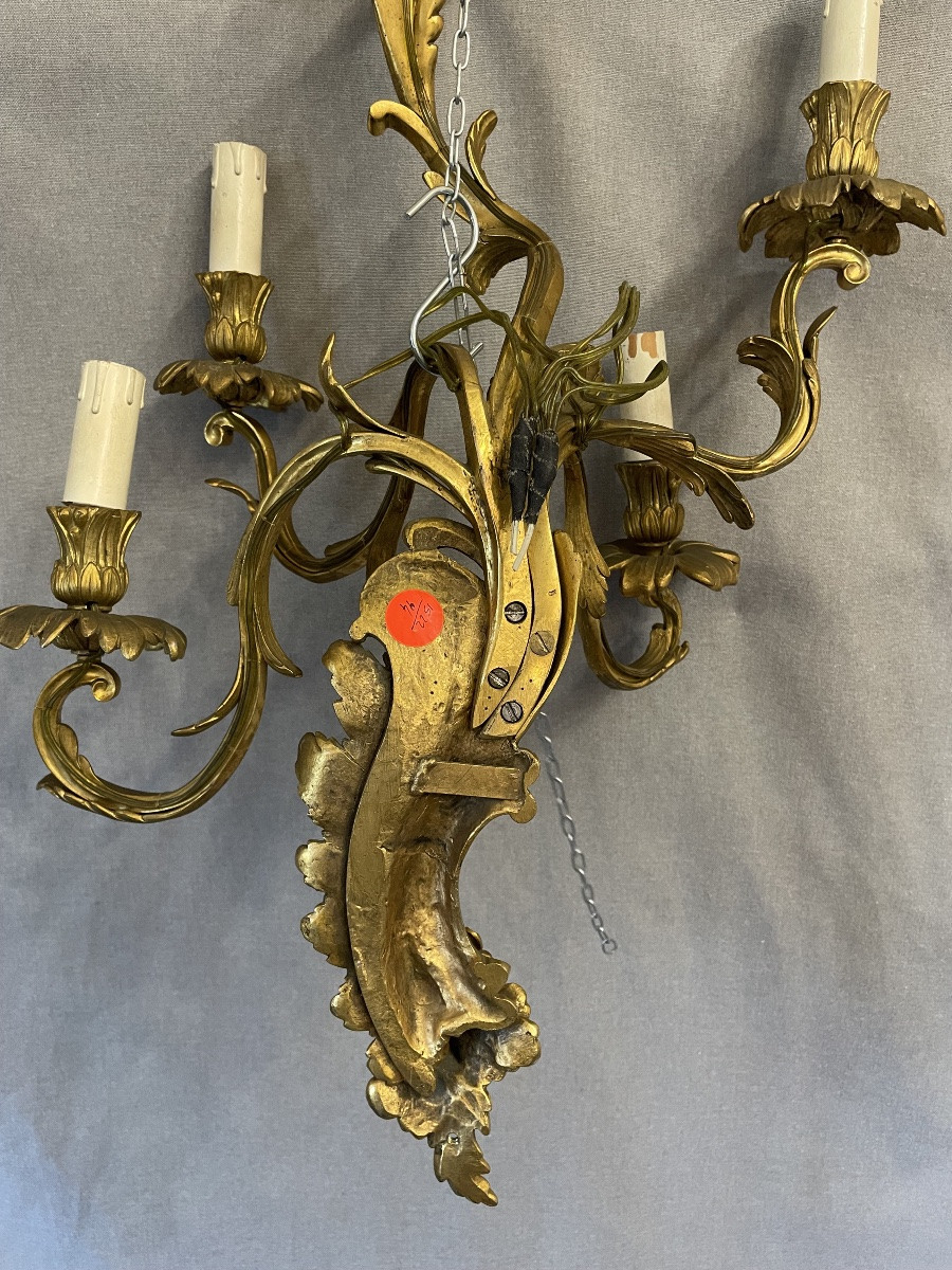 Coppia di appliqués in bronzo dorato XIXsecolo-photo-5