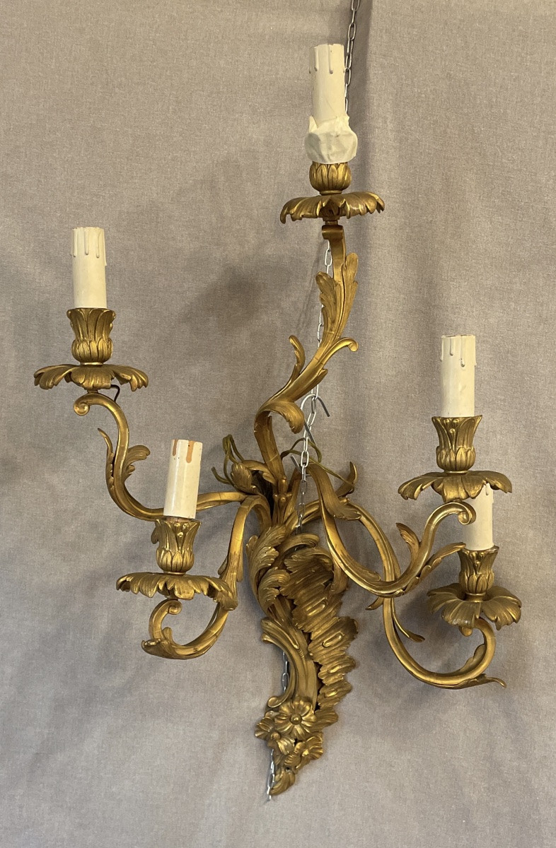 Coppia di appliqués in bronzo dorato XIXsecolo-photo-8