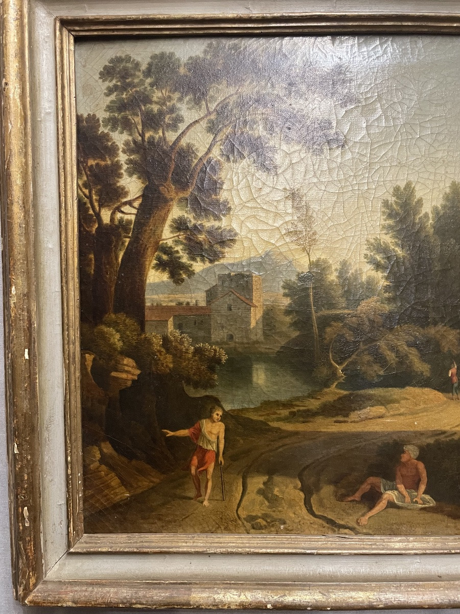 Olio su tela paesaggio  laziale XVIII /XIX secolo-photo-2