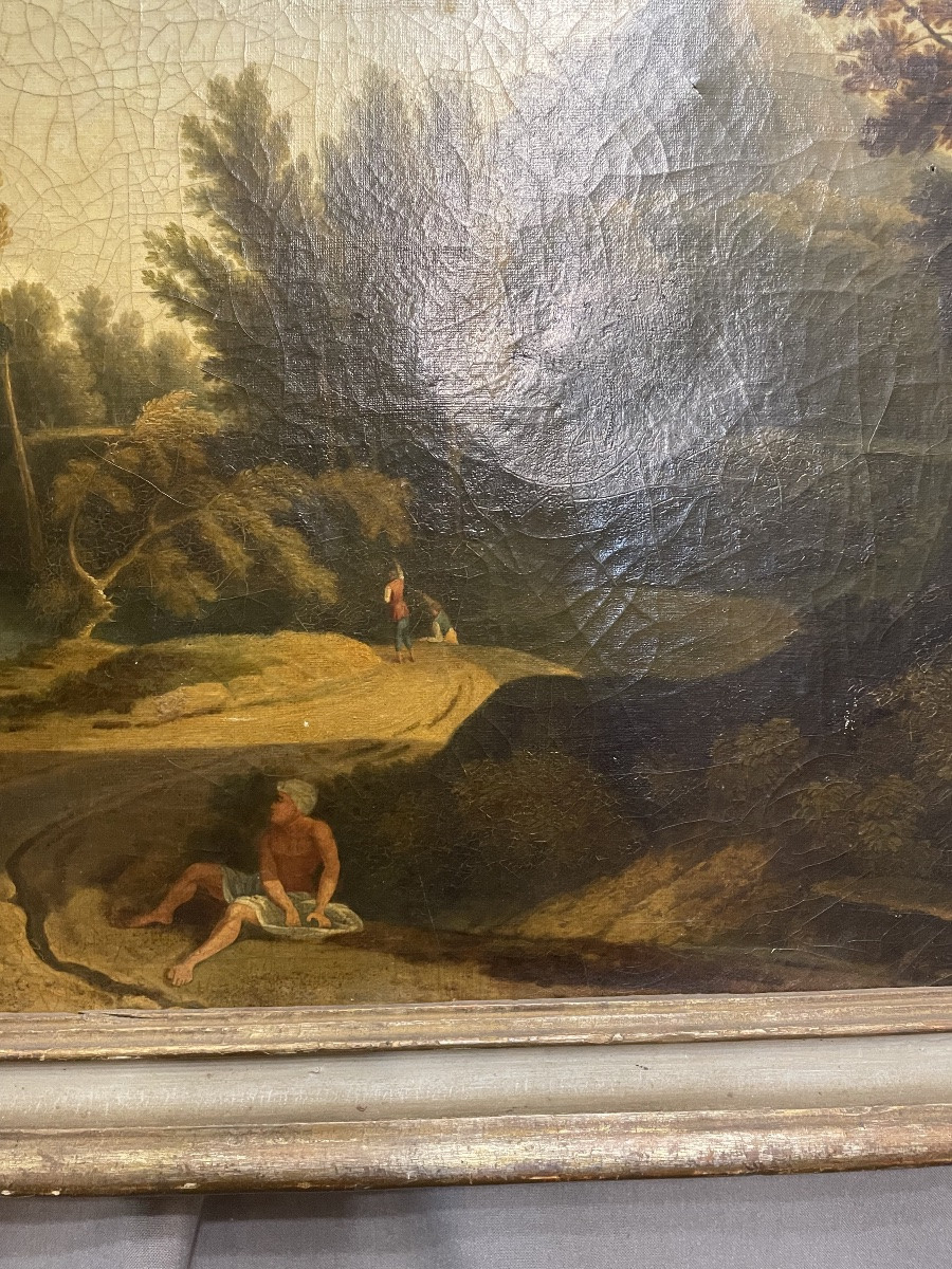Olio su tela paesaggio  laziale XVIII /XIX secolo-photo-3
