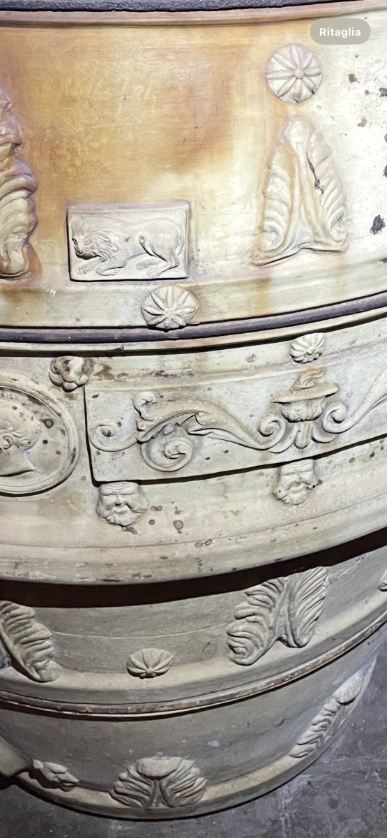 Grande e raro orcio da olio  in terra cotta XIXsecolo-photo-1