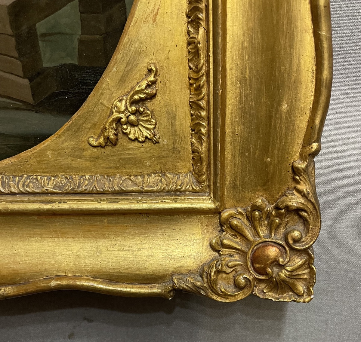 Coppia di dipinti sotto vetro XVIIIsecolo-photo-2