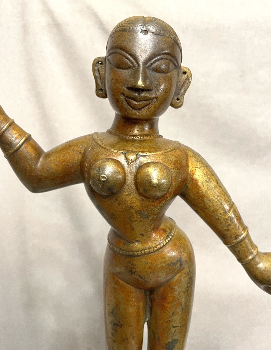 Figura di Radha in bronzo India XVII/XVIIIsecolo-photo-1