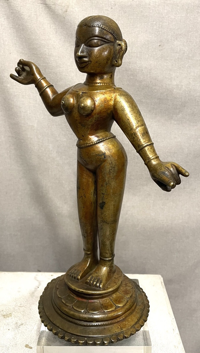 Figura di Radha in bronzo India XVII/XVIIIsecolo-photo-3