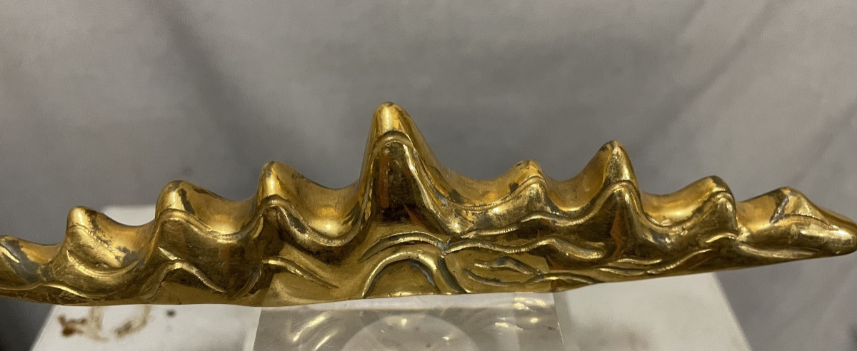 Poggia pennelli in bronzo dorato Cina XXsecolo-photo-2