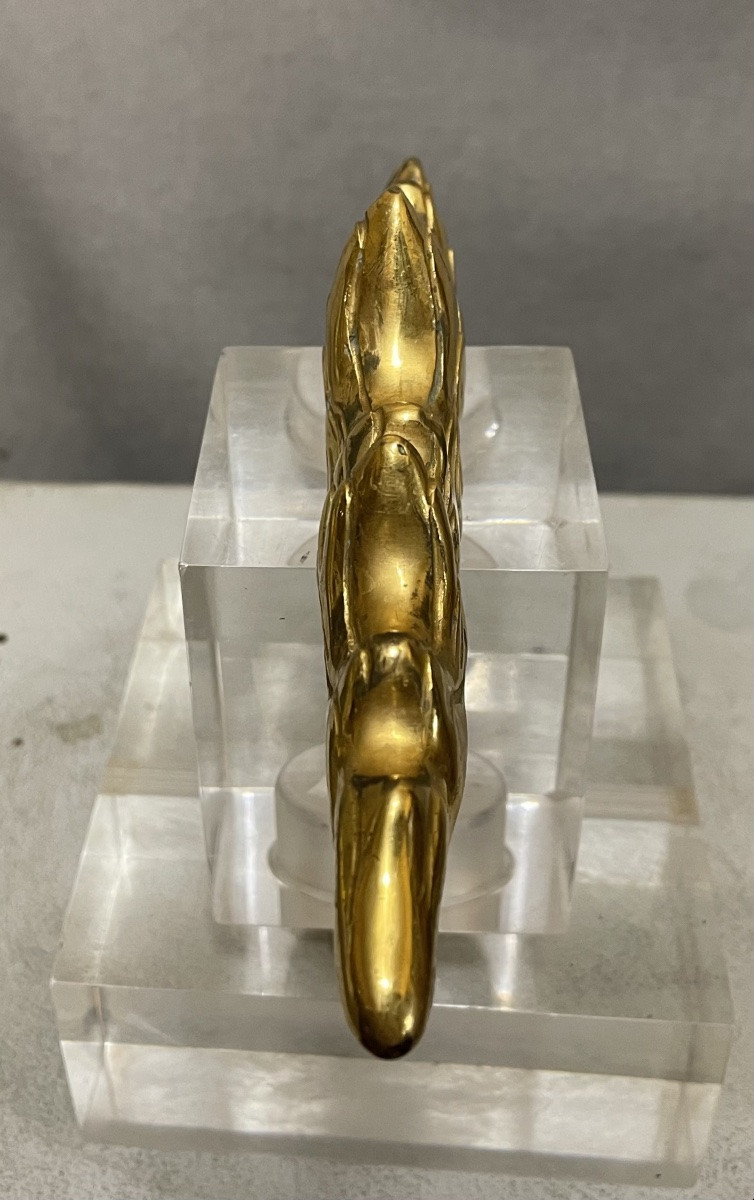 Poggia pennelli in bronzo dorato Cina XXsecolo-photo-3