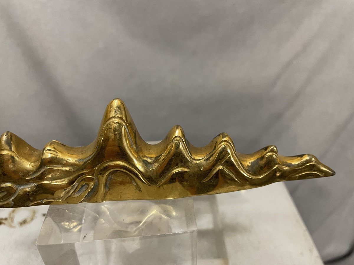 Poggia pennelli in bronzo dorato Cina XXsecolo-photo-2