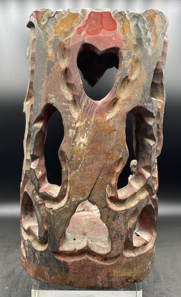 Scultura in legno laccato e dorato Cina XVIIIsecolo-photo-1