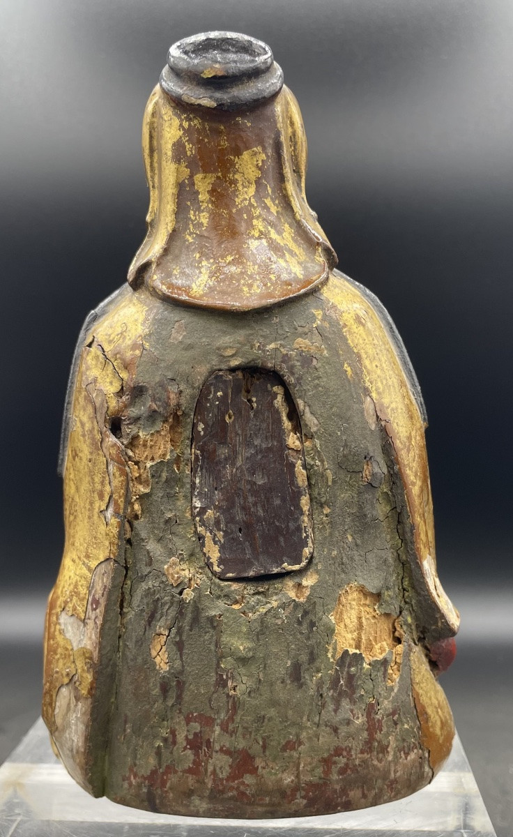 Scultura in legno laccato e dorato Cina XVIIIsecolo-photo-6