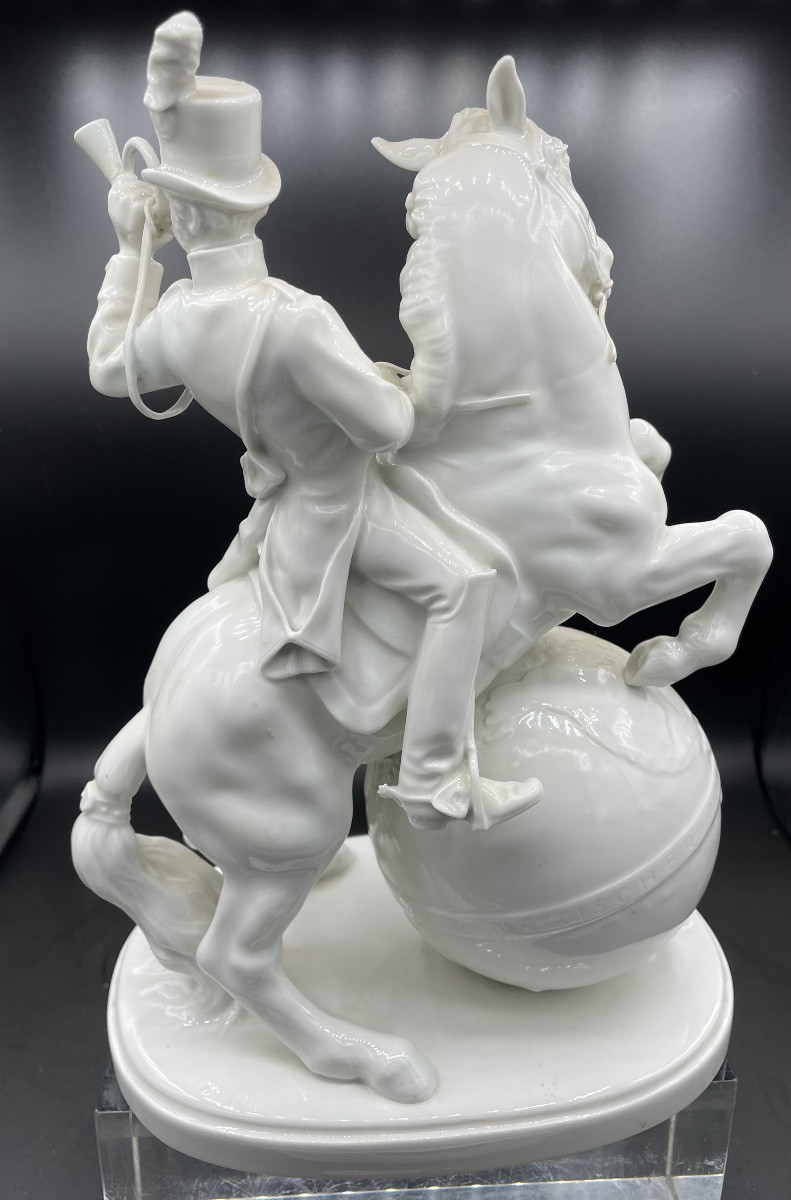 Figura equestre di un postiglione in porcellana Tedesca XXsecolo-photo-4