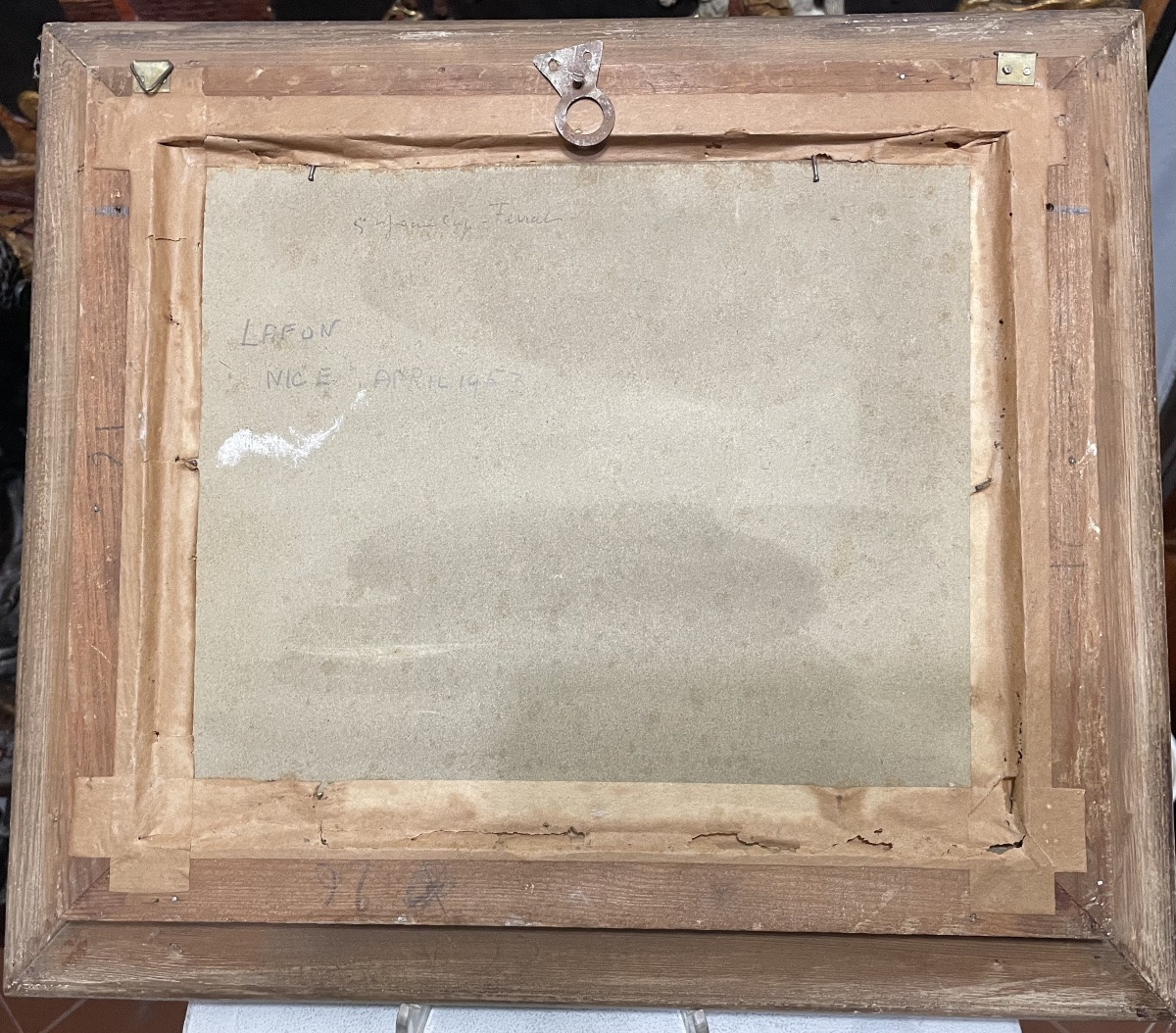 Dipinto olio su cartone di jean  Keuléyan  lafon 1953-photo-1