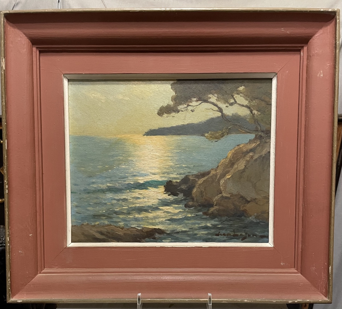 Dipinto olio su cartone di jean  Keuléyan  lafon 1953