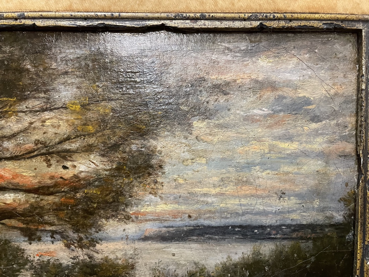 Dipinto ad olio su tela di James Stevens Hill, XIX secolo-photo-1