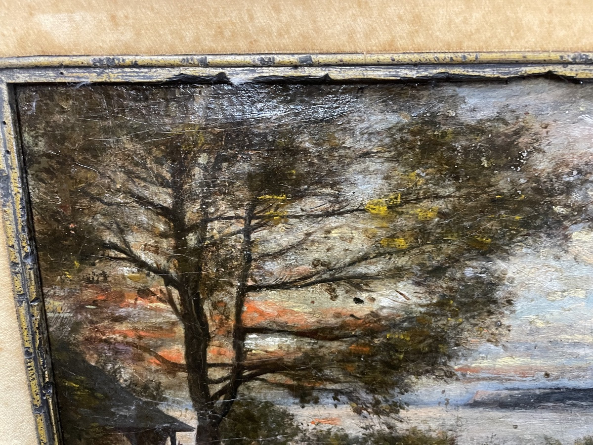 Dipinto ad olio su tela di James Stevens Hill, XIX secolo-photo-2