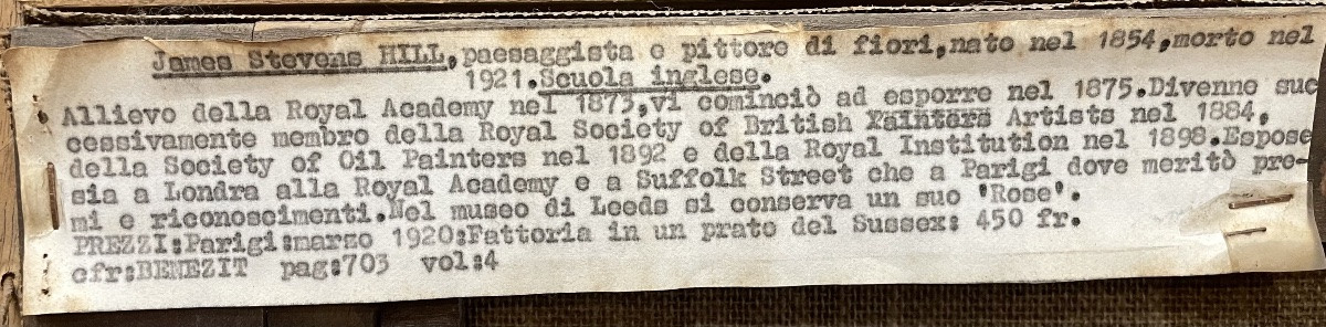 Dipinto ad olio su tela di James Stevens Hill, XIX secolo-photo-5