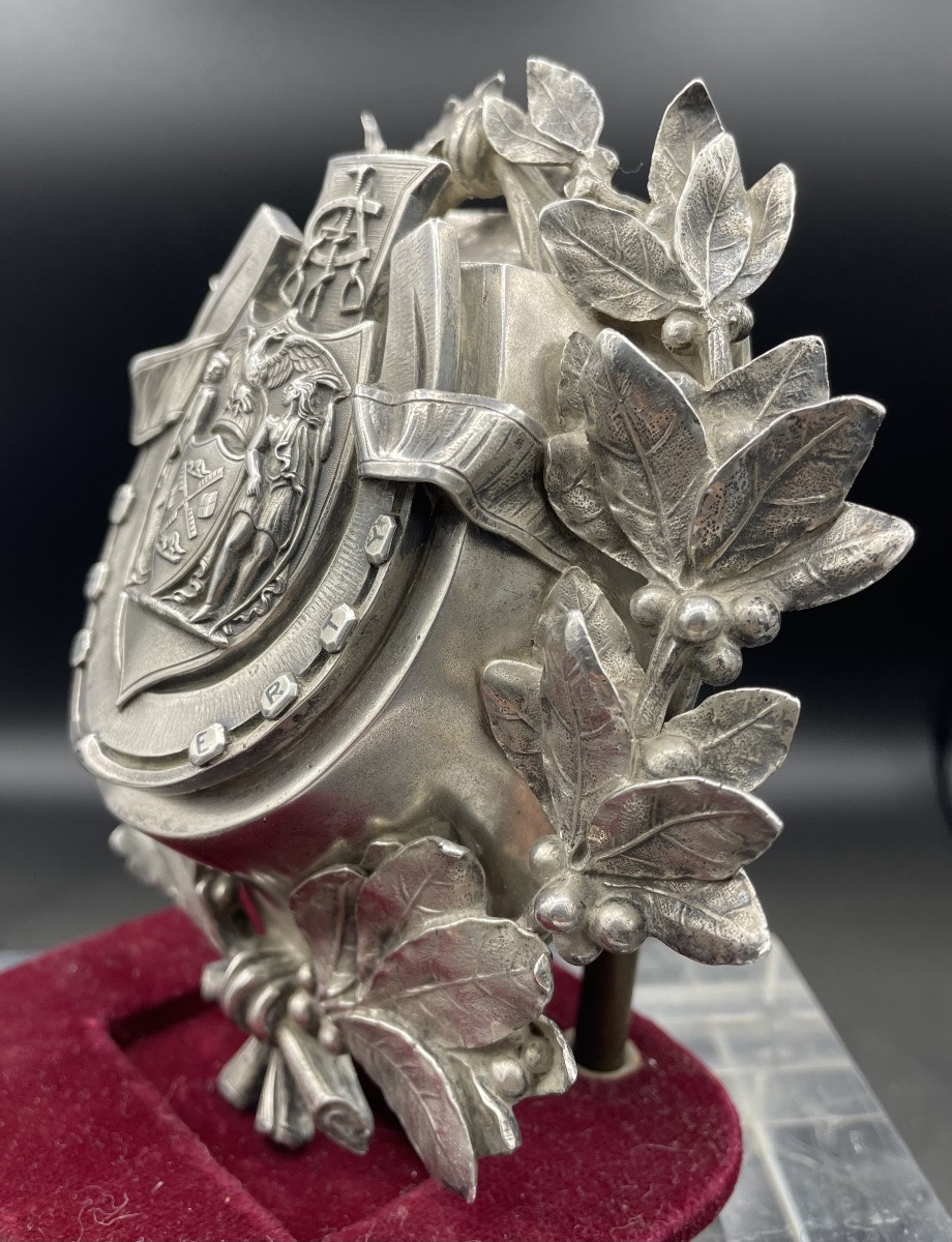 Coppia di ornamenti equestri in argento, americani, XX secolo-photo-3