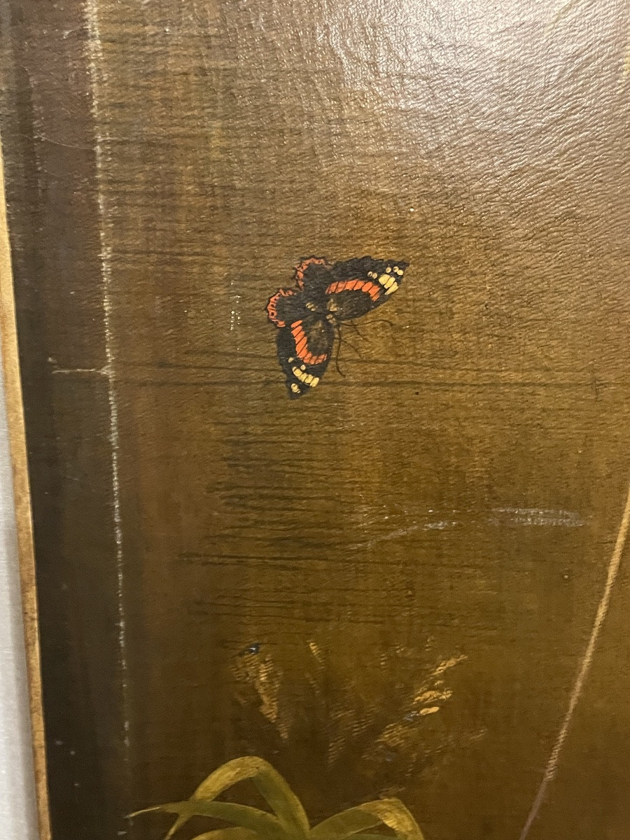 Coppia di dipinti olio su tela decorativi floreali XXsecolo-photo-6