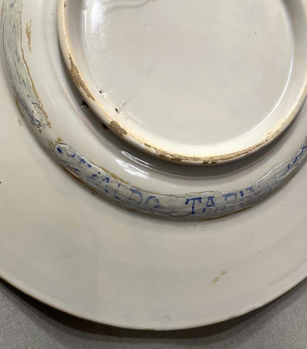 Piatto cerimoniale in ceramica di Gualdo Tadino del XX secolo-photo-7