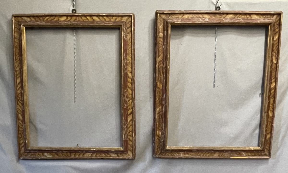 Coppia di cornici marmorizzate XVIIsecolo 