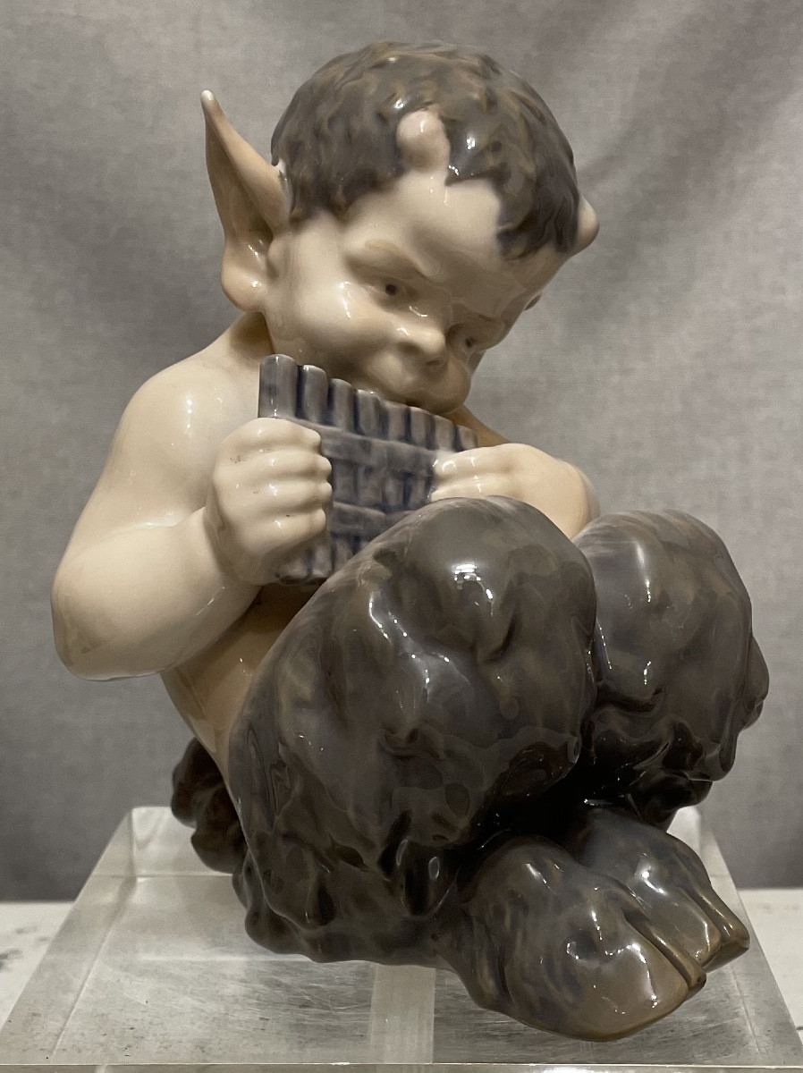 Fauno in porcellana della Royal Copenhagen XXsecolo