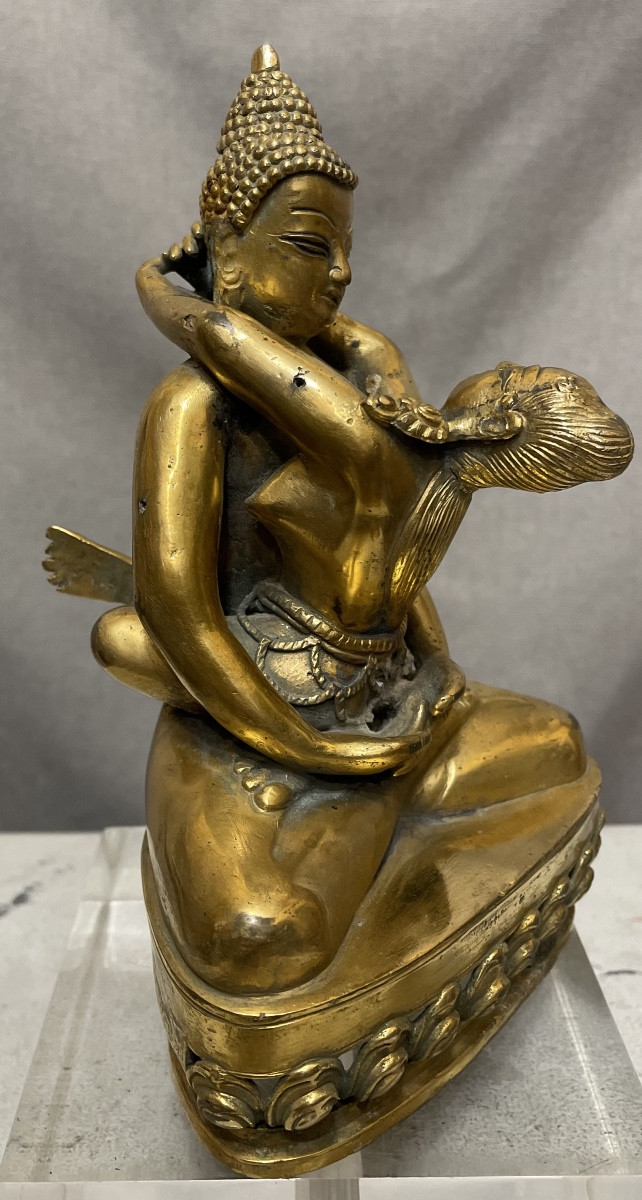 Bronzo dorato di Yab -Yum Tibet XXsecolo