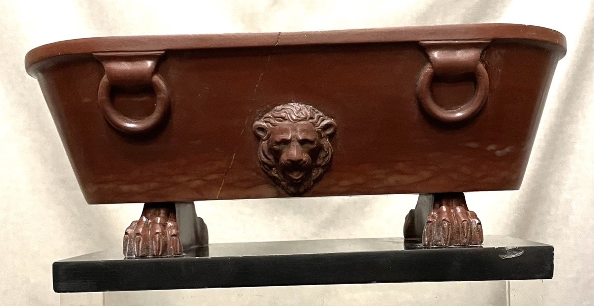 Modello di vasca Romana del Grand Tour in marmo XIX-photo-2