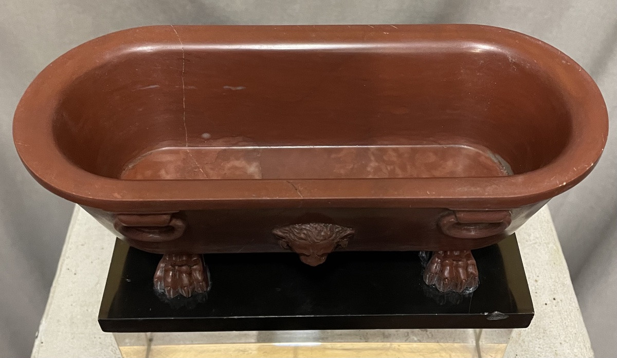 Modello di vasca Romana del Grand Tour in marmo XIX-photo-3