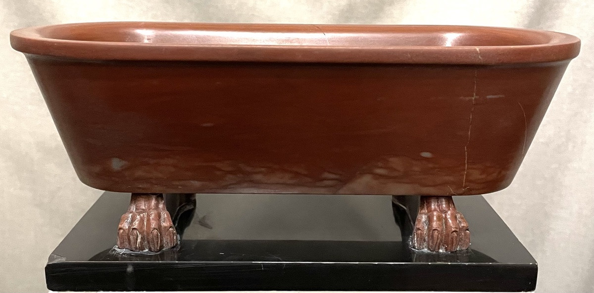 Modello di vasca Romana del Grand Tour in marmo XIX-photo-1