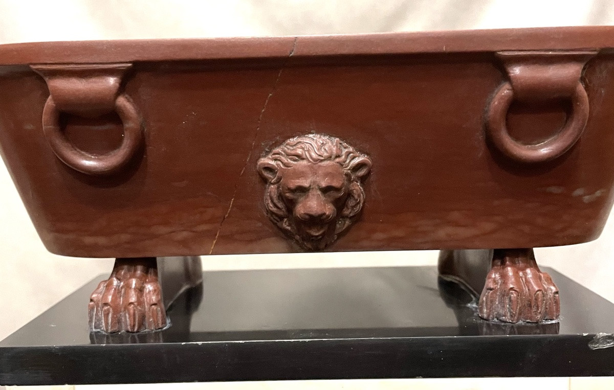 Modello di vasca Romana del Grand Tour in marmo XIX-photo-4