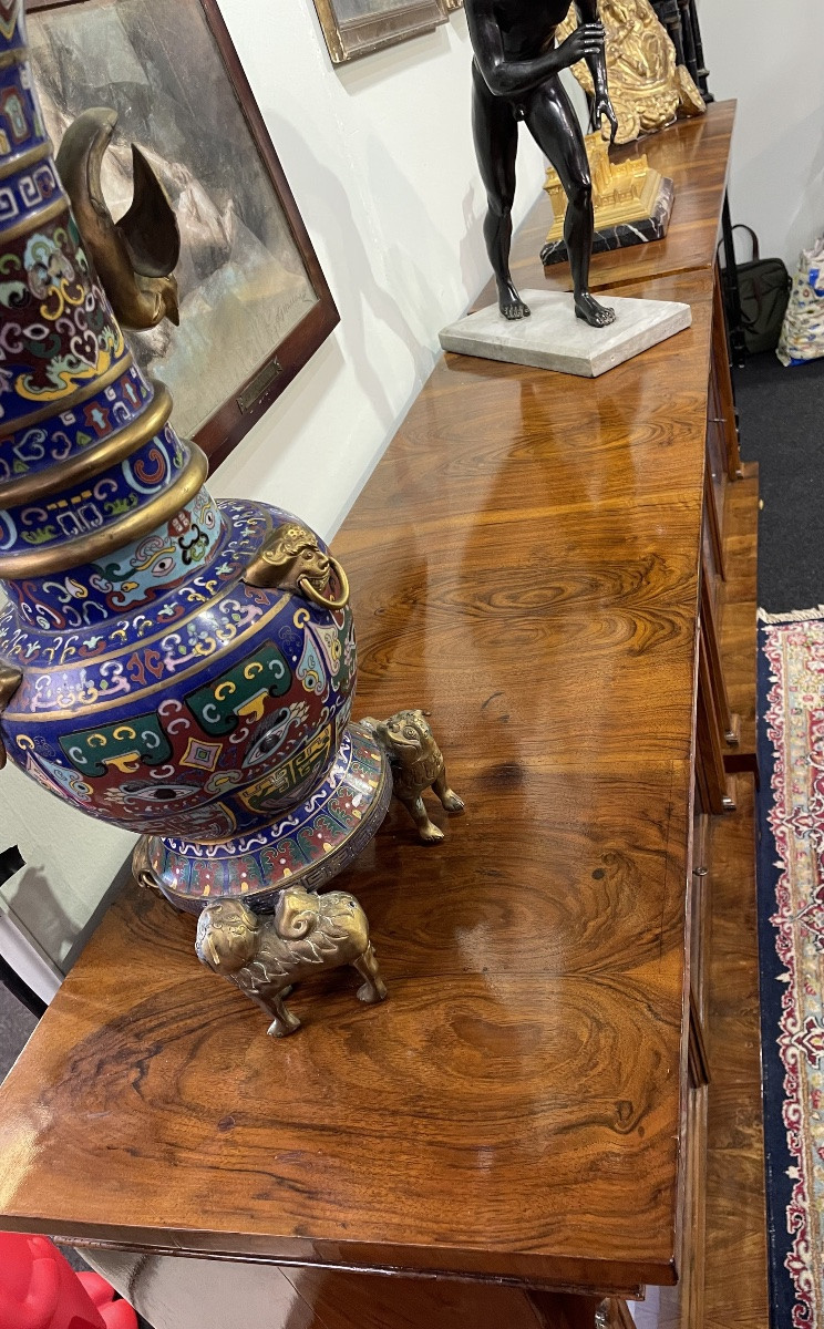 Coppia di vetrine in noce epoca XIXsecolo-photo-3