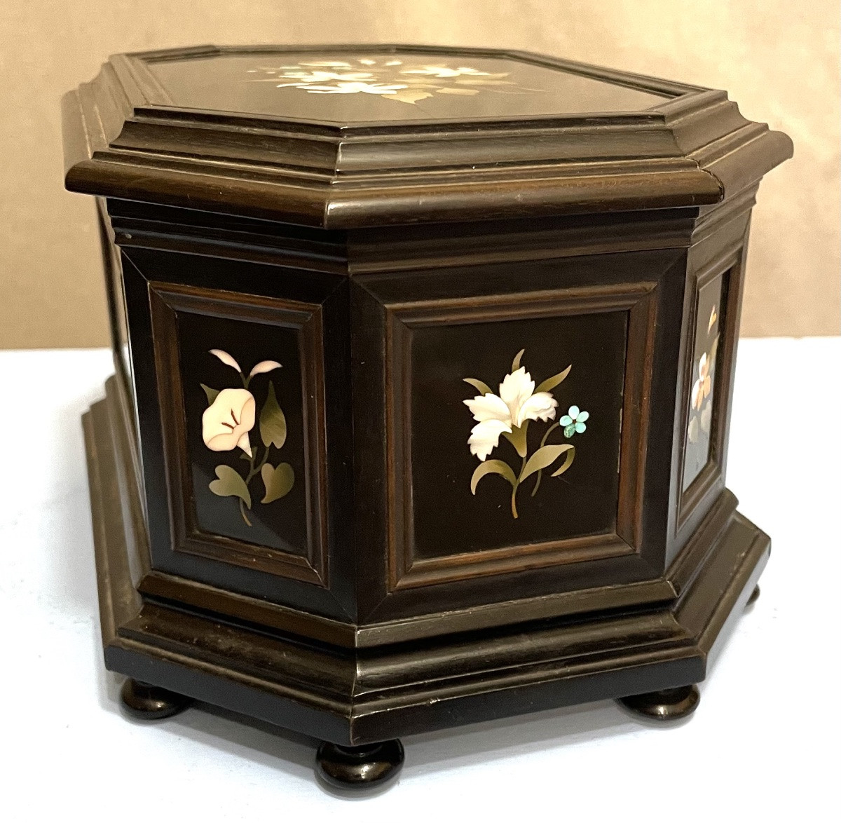 Cofanetto in legno tinto con marmi e pietre XIXsecolo-photo-1