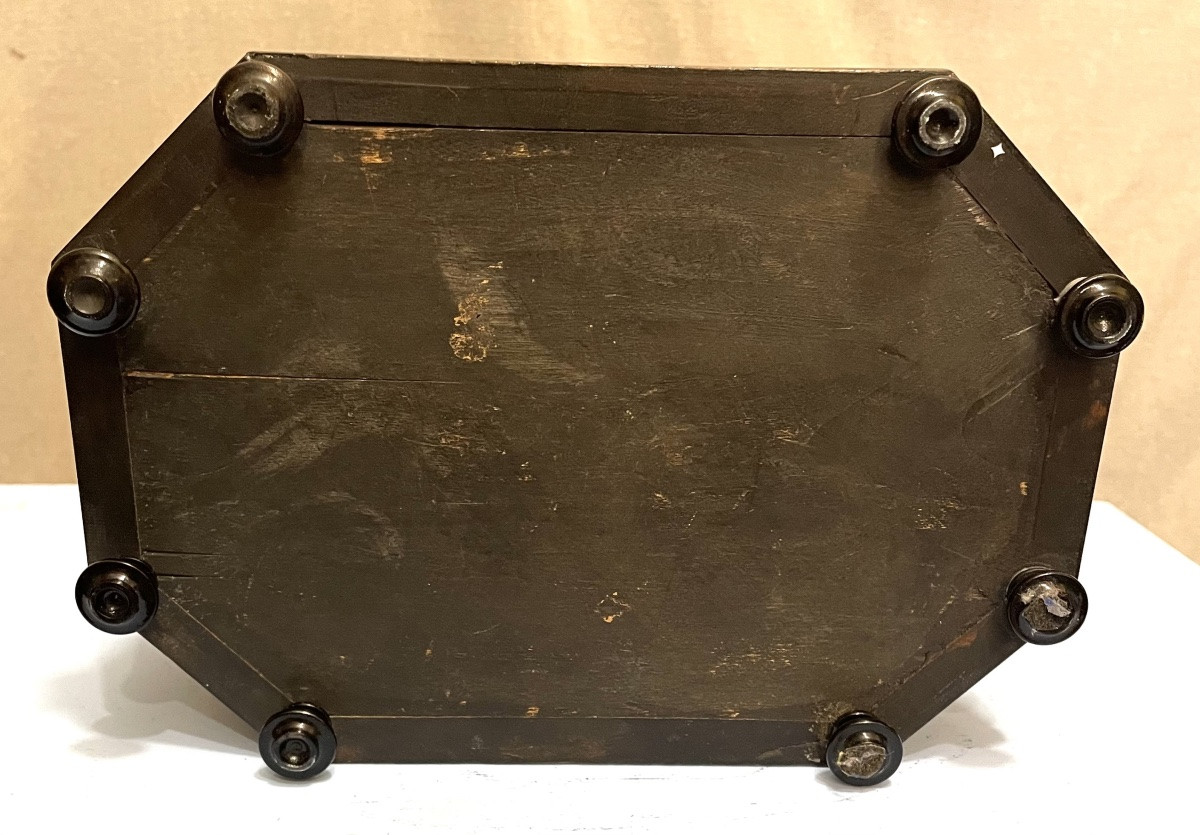 Cofanetto in legno tinto con marmi e pietre XIXsecolo-photo-5