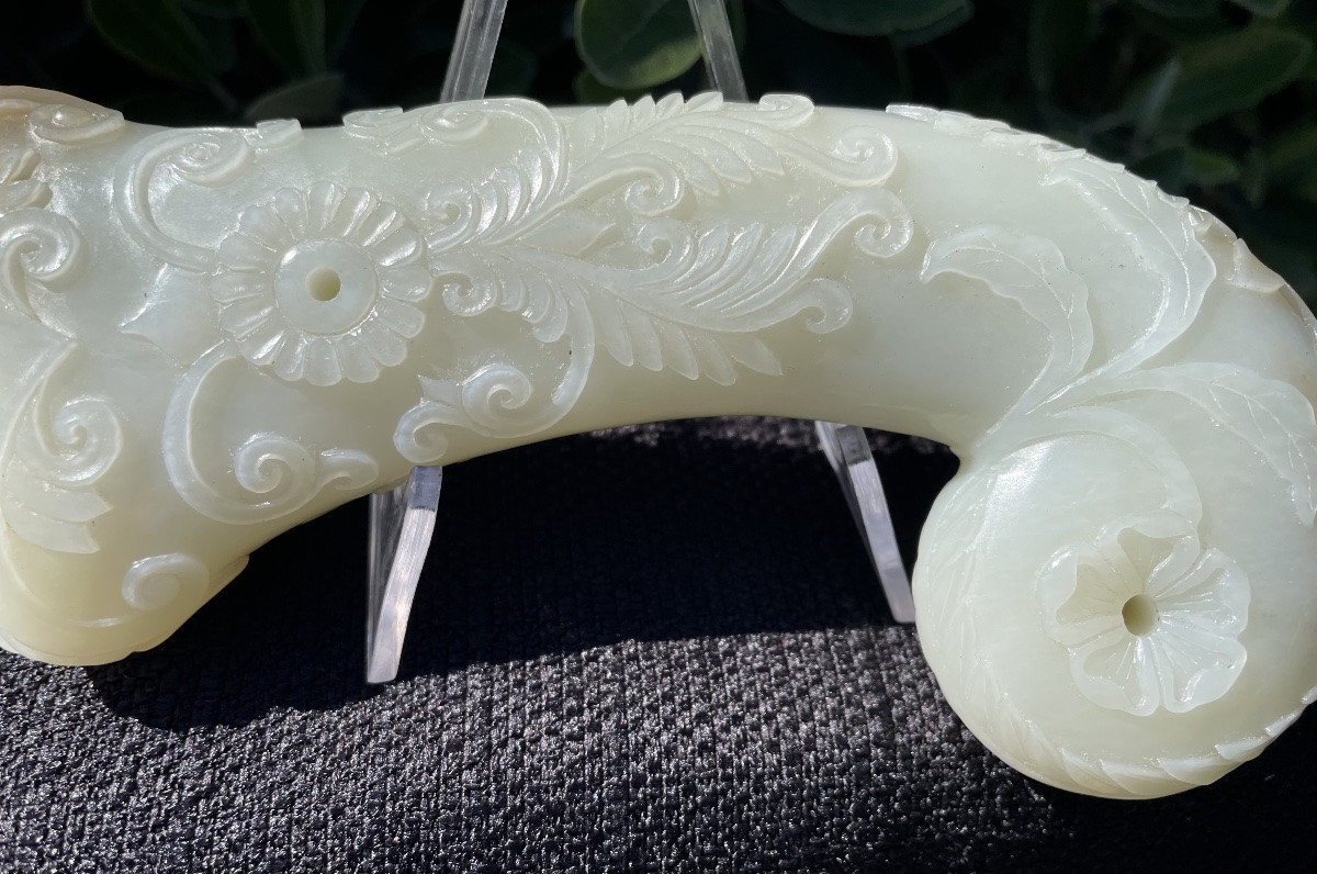 Impugnatura di pugnale in giada Mughal XIX secolo-photo-4