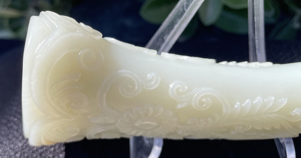 Impugnatura di pugnale in giada Mughal XIX secolo-photo-3