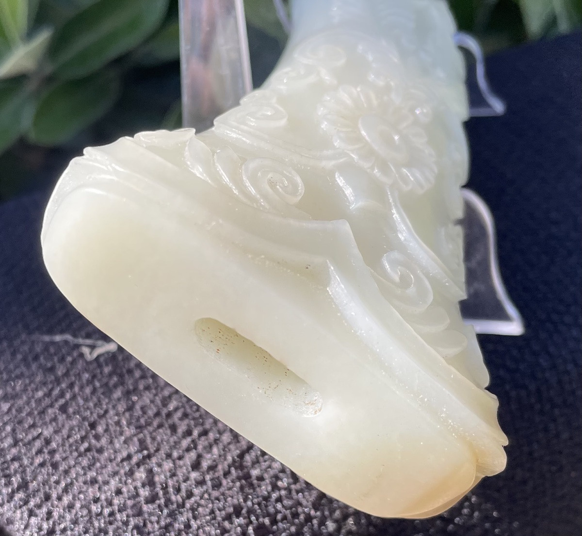 Impugnatura di pugnale in giada Mughal XIX secolo-photo-4