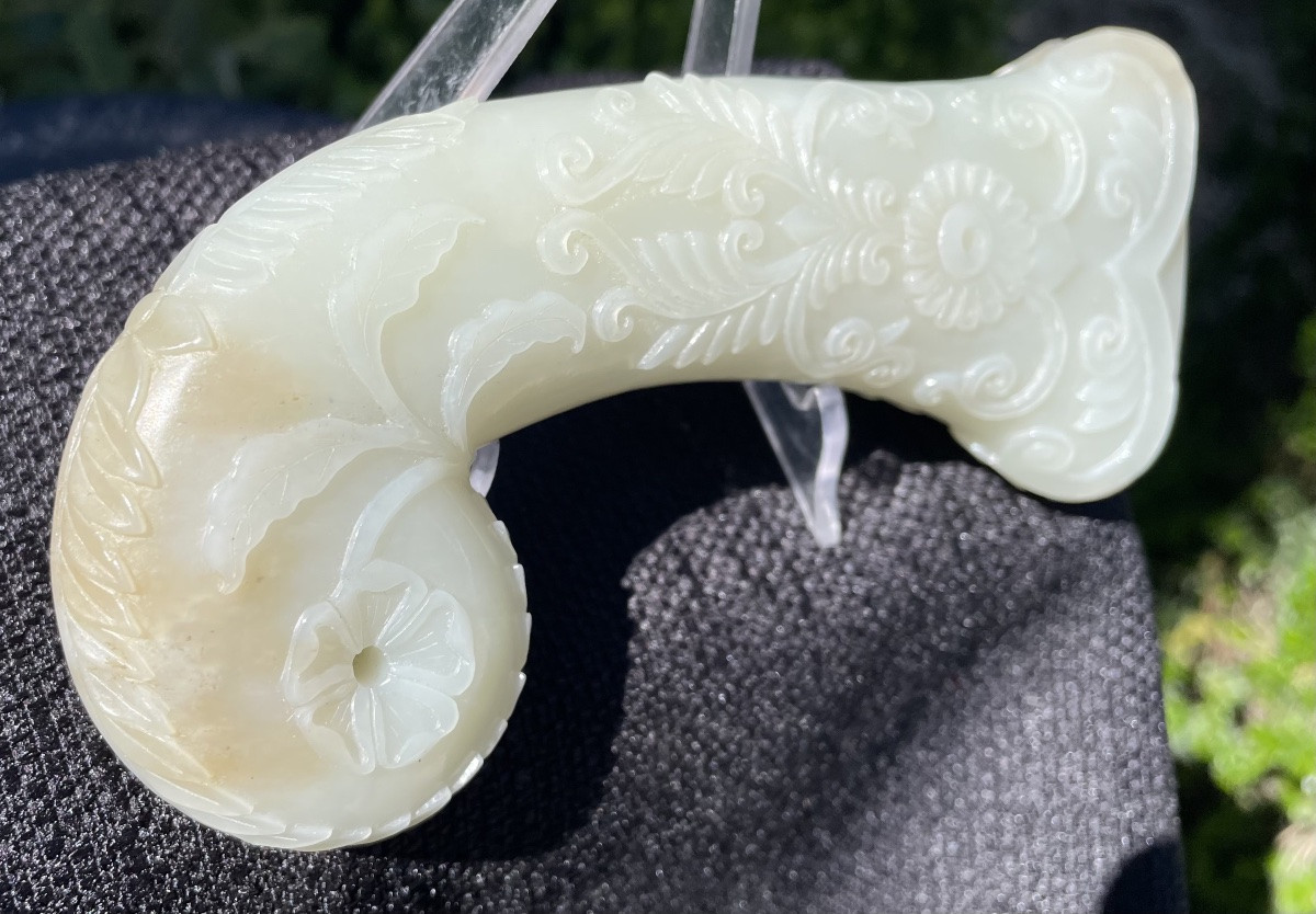 Impugnatura di pugnale in giada Mughal XIX secolo-photo-6