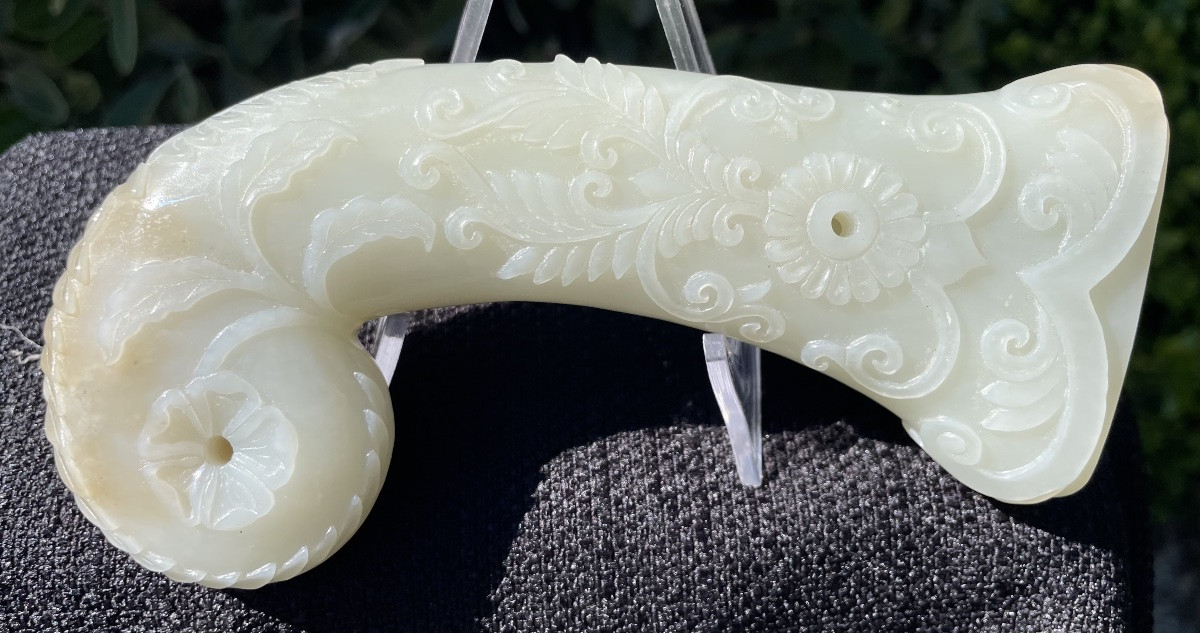 Impugnatura di pugnale in giada Mughal XIX secolo-photo-8