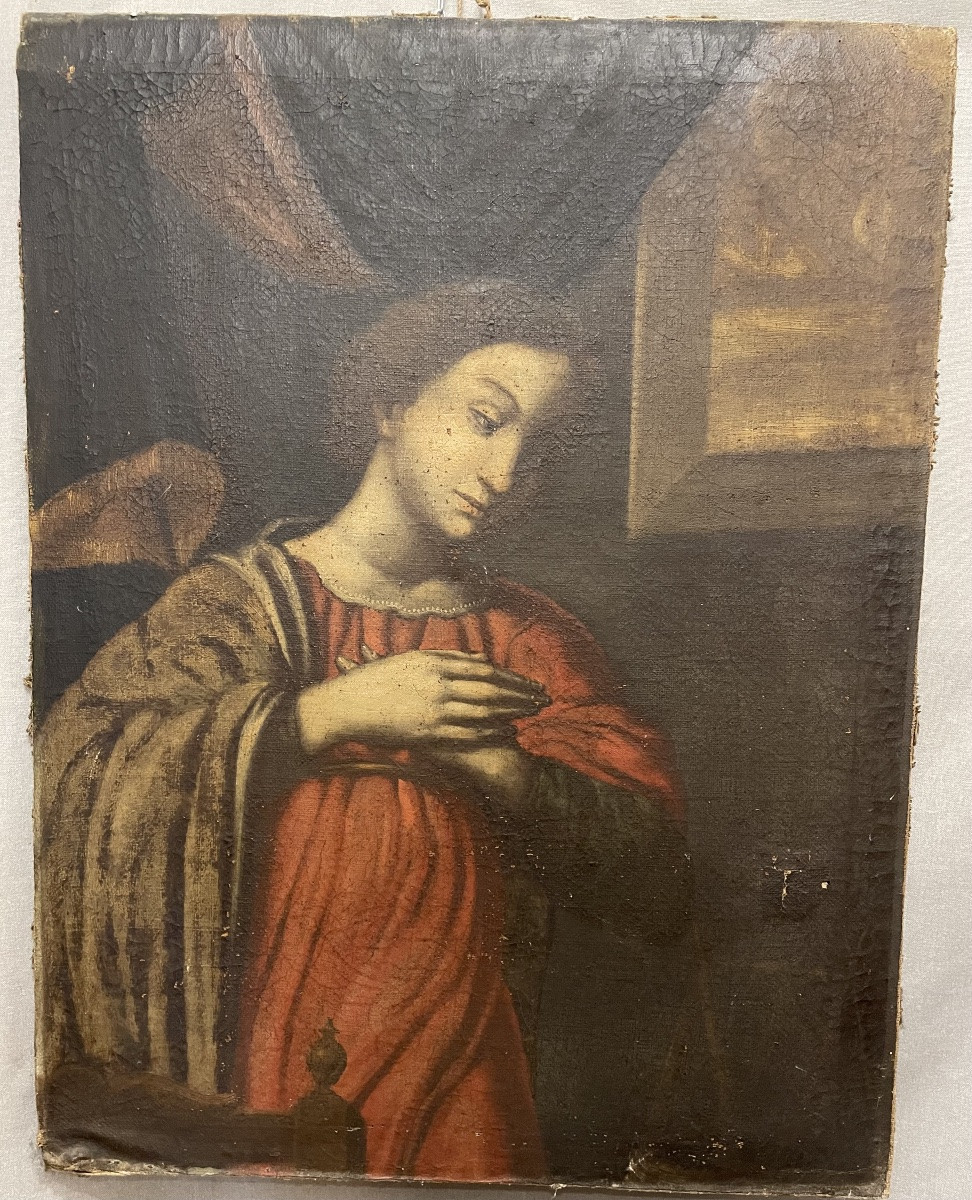 Olio su tela annunciazione della vergine XVIIsecolo-photo-2