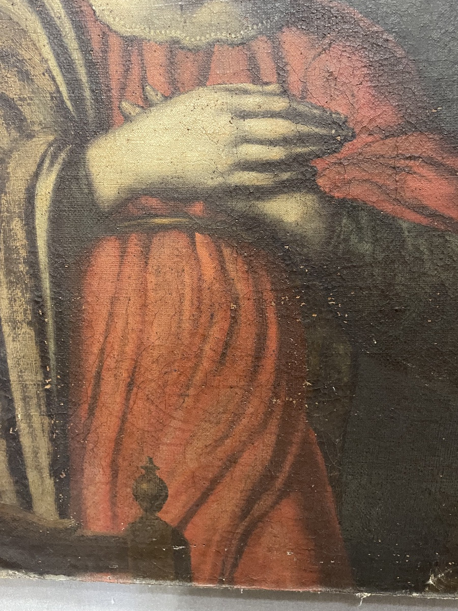Olio su tela annunciazione della vergine XVIIsecolo-photo-4