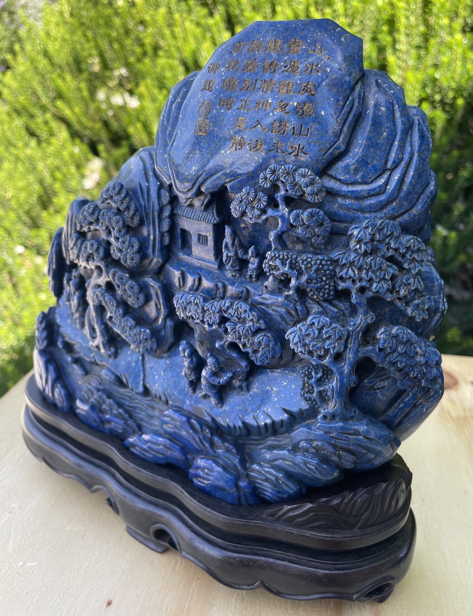 Scultura in lapis-lazuli Cina XXsecolo  -photo-2