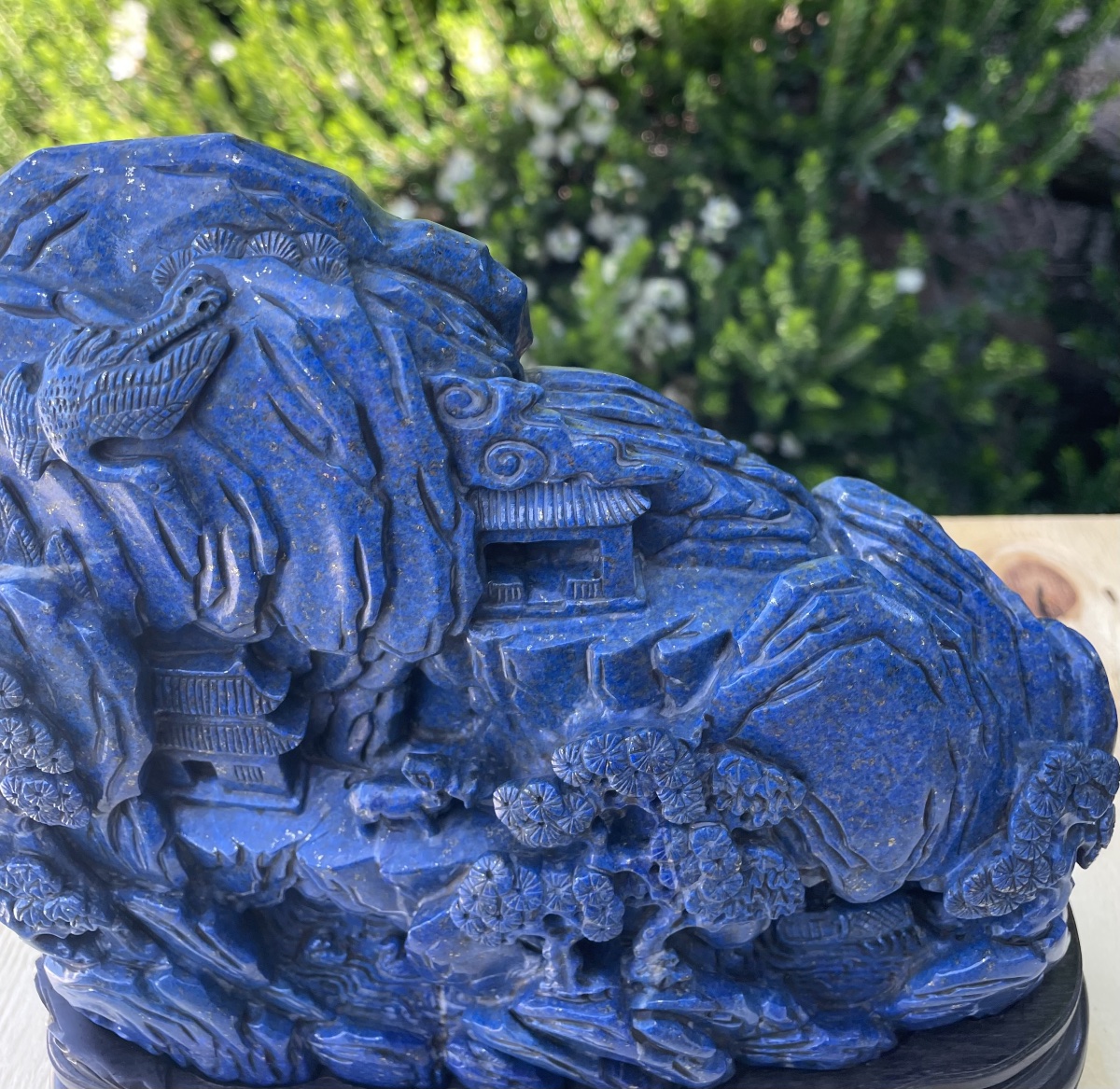 Scultura in lapis-lazuli Cina XXsecolo  -photo-2