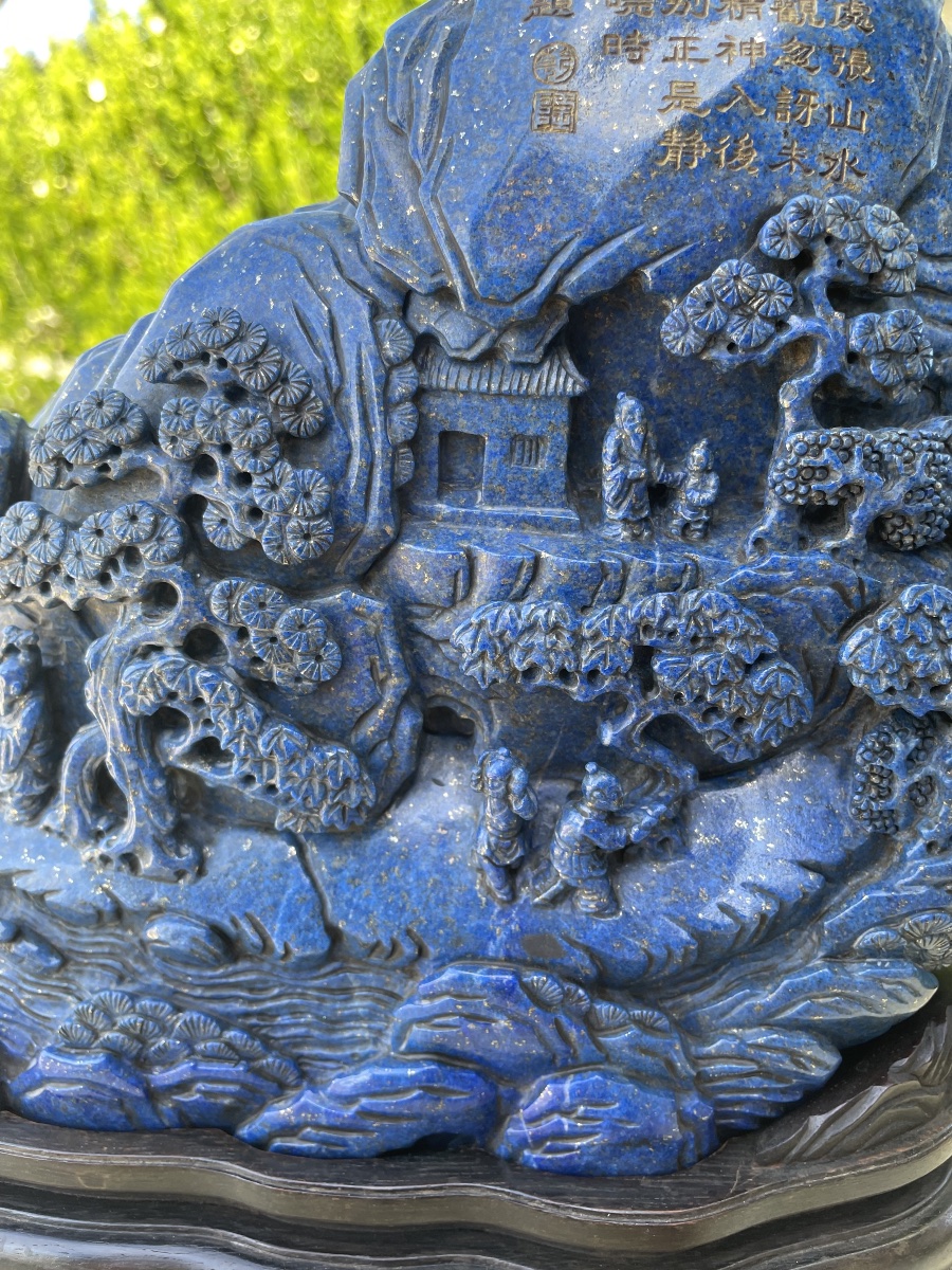 Scultura in lapis-lazuli Cina XXsecolo  -photo-5